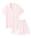 Conjunto de pijamas Schbbbta Girls, 2 peças de algodão viscose de bambu, 5-6Y
