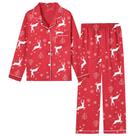 Conjunto de pijamas Schbbbta Kids Satin Silk Button Down 5-6 anos