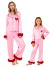 Conjunto de pijamas Seyurigaoka Mommy and Me Valentines Satin Silk