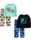 Conjunto de pijamas Simple Joys by Carter's Boys 2T com 4 peças