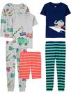 Conjunto de pijamas Simple Joys by Carter's Boys, 6 peças 100% algodão