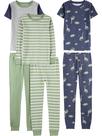 Conjunto de pijamas Simple Joys by Carter's Boys, 6 peças de algodão 3T
