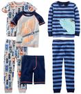 Conjunto de pijamas Simple Joys by Carter's Boys, 6 peças de algodão 5T
