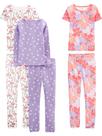 Conjunto de pijamas Simple Joys by Carter's Girls 4T, 6 peças de algodão