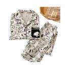 Conjunto De Pijamas Snoopy Para Homens E Mulheres, Manga Longa E Calças Longas, Roupas De Dormir
