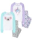 Conjunto de pijamas The Children's Place, blusa e calça de manga comprida Conjunto de pijamas The Children's Place, blusa e calça de manga comprida