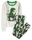 Conjunto de pijamas The Children's Place de manga comprida 100% algodão Conjunto de pijamas The Children's Place de manga comprida 100% algodão