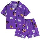 Conjunto de pijamas Vopmocld Big Girls com botões e manga curta 12G Conjunto de pijamas Vopmocld Big Girls com botões e manga curta 12G