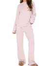 Conjunto de pijamas Ythomm Striped de 2 peças para mulheres, mistura de algodão Conjunto de pijamas Ythomm Striped de 2 peças para mulheres, mistura de algodão