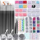 Conjunto de pincéis de arte de unhas Fandamei Nail Art Kits para iniciantes