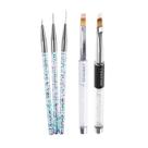 Conjunto de pincéis de arte de unhas LWBTOSEE, 2 peças de pincel Nail Ombre e 3 forros