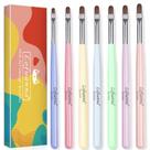 Conjunto de pincéis de arte para unhas Lofuanna Gel Nail Brush, 7 peças de extensão de poliéster