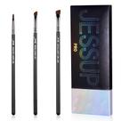 Conjunto de pincéis de delineador Jessup 3 peças Pro Precision Black T345