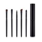 Conjunto de pincéis de maquiagem AKOAK Travel Portable Mini Eye, 5 peças, preto