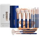 Conjunto de pincéis de maquiagem BERRY Blue Premium de 12 peças sintéticas