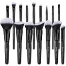Conjunto de pincéis de maquiagem Bueart Design ULTRA SOFT 16 unidades pretas