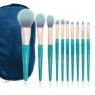 Conjunto de pincéis de maquiagem ENZO KEN Blue com estojo Vegan Professional Conjunto de pincéis de maquiagem ENZO KEN Blue com estojo Vegan Professional