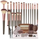 Conjunto de pincéis de maquiagem GZIXBDA 48 unidades sintéticas com bolsa para iniciantes Conjunto de pincéis de maquiagem GZIXBDA 48 unidades sintéticas com bolsa para iniciantes