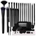 Conjunto de pincéis de maquiagem GZIXBDA 48 unidades sintéticas para iniciantes, preto Conjunto de pincéis de maquiagem GZIXBDA 48 unidades sintéticas para iniciantes, preto