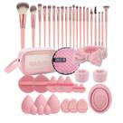 Conjunto de pincéis de maquiagem HIUZAR 42 unidades sintéticas com esponja e puffs Conjunto de pincéis de maquiagem HIUZAR 42 unidades sintéticas com esponja e puffs