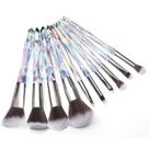 Conjunto de pincéis de maquiagem Kingtree Crystal 10 unidades para rosto e olhos