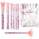 Conjunto de pincéis de maquiagem Mozeat Lens 7 peças Crystal Sparkles Pink
