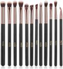 Conjunto de pincéis de maquiagem MSQ Eye, 12 peças de ouro rosa com cabelo sintético