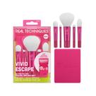 Conjunto de pincéis de maquiagem Real Techniques Vivid Escape Glow-To-Go
