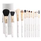 Conjunto de pincéis de maquiagem Z'OREYA Travel 12 unidades com suporte branco