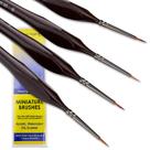 Conjunto de pincéis de pintura D'Artisan Shoppe Miniature Brushes Series 4 unidades Conjunto de pincéis de pintura D'Artisan Shoppe Miniature Brushes Series 4 unidades
