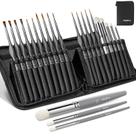 Conjunto de pincéis de pintura Nicpro Miniature Dry Brush 20 unidades com estojo Conjunto de pincéis de pintura Nicpro Miniature Dry Brush 20 unidades com estojo