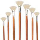 Conjunto de pincéis de pintura para ventilador DUGATO Artist White Hog Bristle 7 unidades