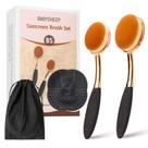 Conjunto de pincéis de proteção solar BABYSHEEP 3 peças douradas em tamanho de viagem