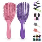 Conjunto de pincéis desembaraçantes DIMROM rosa e violeta para cabelos cacheados