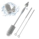 Conjunto de pincéis Leucite, escova para mamadeiras e limpador de palhas Conjunto de pincéis Leucite, escova para mamadeiras e limpador de palhas