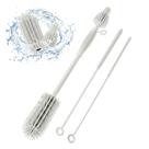 Conjunto de pincéis Leucite, escova para mamadeiras e limpador de palhas Conjunto de pincéis Leucite, escova para mamadeiras e limpador de palhas