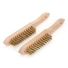 Conjunto de pincéis MAXMAN Brass, 2 peças de 28 cm com alça de madeira de faia Conjunto de pincéis MAXMAN Brass, 2 peças de 28 cm com alça de madeira de faia
