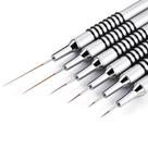 Conjunto de pincéis Nail Art Liner Giifnonnt, 6 unidades com alça de metal