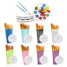 Conjunto de Pincéis Odowalker 176 Peças com Paletas de Nylon para Acrílico