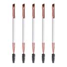 Conjunto de pincéis para sobrancelhas DELAYNOMORE77 Duo Spoolie Angled Brow (5 unidades)