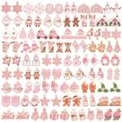 Conjunto de pingentes de esmalte de Natal rosa Charm SANNIX 110 unidades