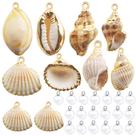 Conjunto de pingentes FORWOMLM Natural Shell Conch & White Pearls