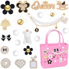 Conjunto de pingentes Gondiane, 20 peças de pérolas, flores de borboleta, dourado
