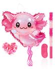 Conjunto de Pinhata de Axolote Homie Finds 41 cm Rosa com Glitter