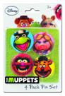 Conjunto de pinos de botão Disney Muppets, pacote com 4 novidades