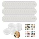 Conjunto de pinos de botão Domigard, pacote 48, 5,6 cm, acrílico transparente
