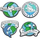 Conjunto de pinos de broche Earth Protection Creative Alloy Lapel