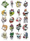 Conjunto de pinos esmaltados BBTO Skull Spooky Skeleton Halloween x20 Conjunto de pinos esmaltados BBTO Skull Spooky Skeleton Halloween x20