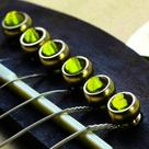 Conjunto de pinos Guitar Bridge Alomejor, 6 unidades de cobre com cristal Conjunto de pinos Guitar Bridge Alomejor, 6 unidades de cobre com cristal