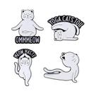 Conjunto De Pins De Esmalte Com Desenhos Animados Fofos De Anime, Capivara, Gato Preto, Dados,